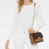 Jade Large Logo and Leather Crossbody Bag