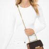 Jade Large Logo and Leather Crossbody Bag