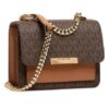 Jade Large Logo and Leather Crossbody Bag