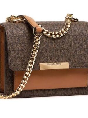 Jade Large Logo and Leather Crossbody Bag